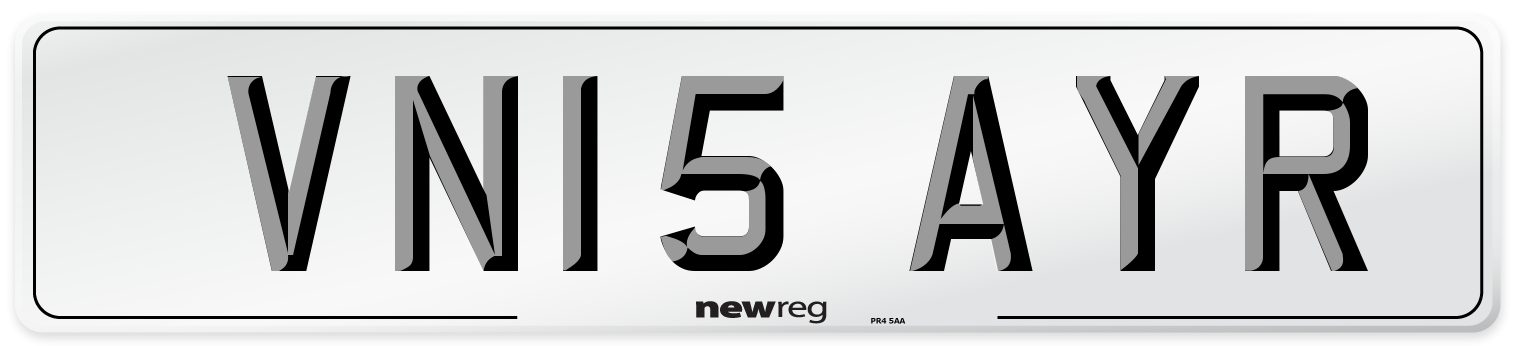 VN15 AYR Number Plate from New Reg